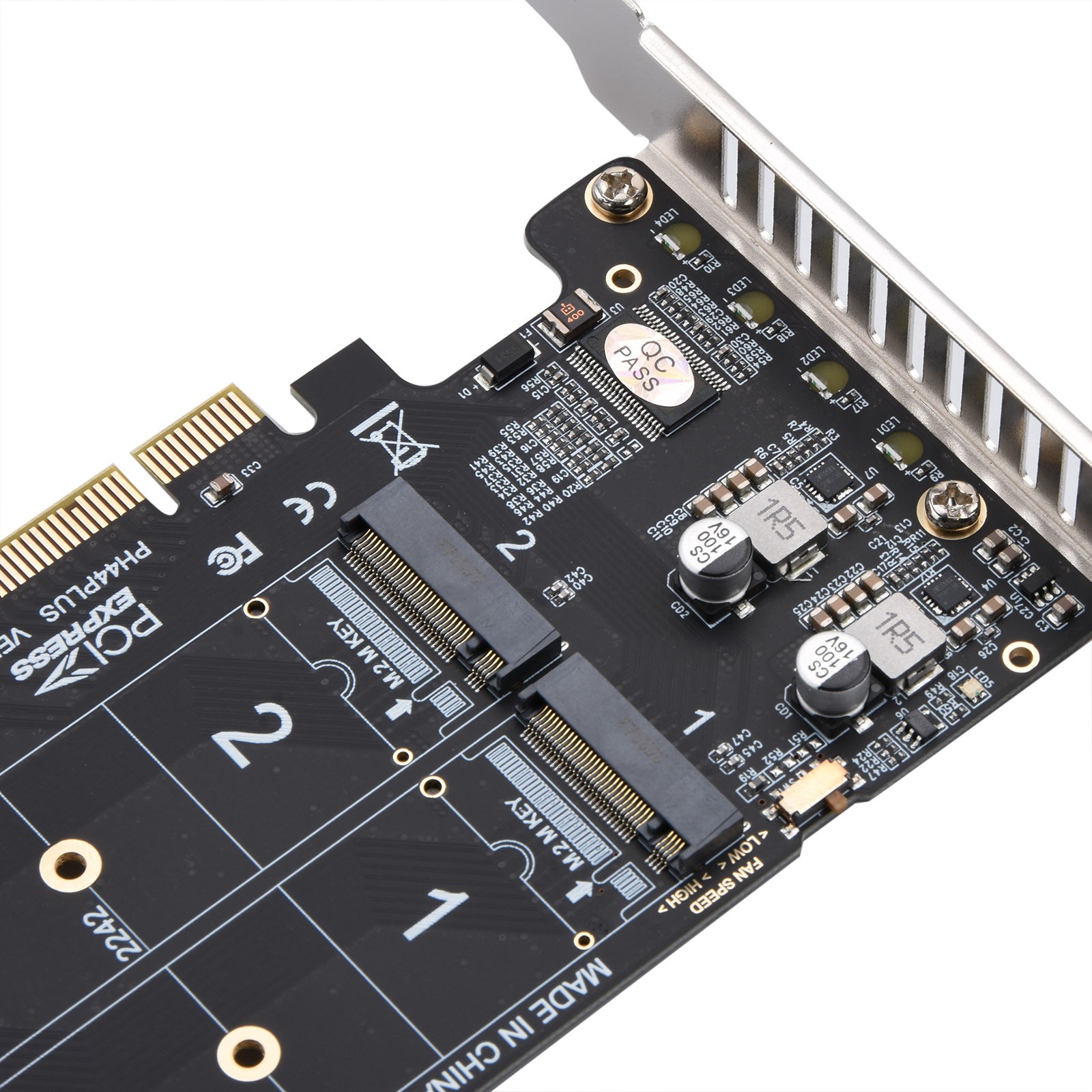 New Supports 4 Nvme M.2 SSD Expansion Split Card PCIE 4.0 x16 4 x 32Gbps