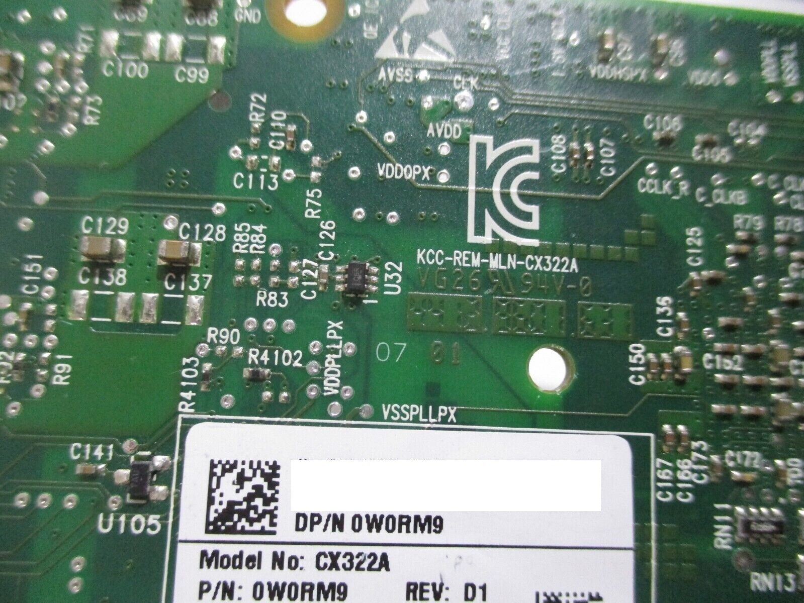 Dell Mellanox W0RM9 CX322A 10Gb CONNECTX-3 10GBE DUAL PORT PCI-E Adapter