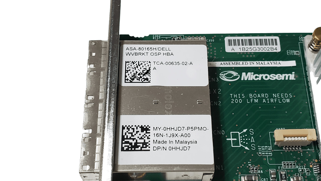 Dell HHJD7 Microsemi ASA-80165H 16 PORT 12Gb HBA SFF8644 Full Height Bracket