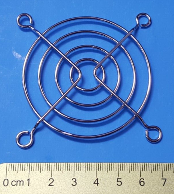 (11 PCs) METAL FAN GRILL 70mm , SILVER CHOROME , WIRE FAN GRILL