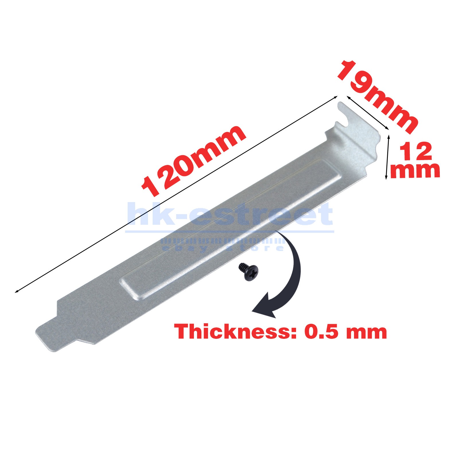 Lot PCI Slot Cover Computer Case Expansion Card Filler Blank Bracket 0.5mm Thick