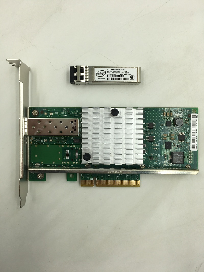 Intel X520-DA1 E10G41BTDA 10GbE Network Adapter+ Intel FTLX8571D3BCV E10GSFPSR