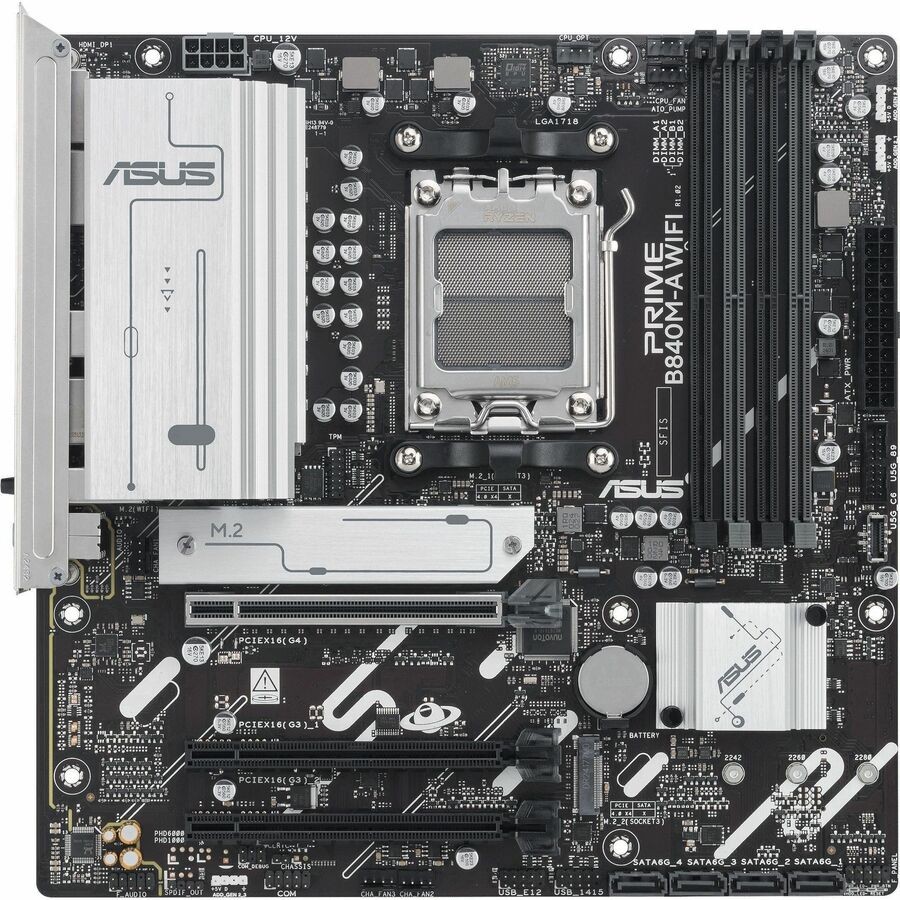 Asus PRIMEB840MAWIFICSM Motherboard AM5 Micro ATX WiFi 6E