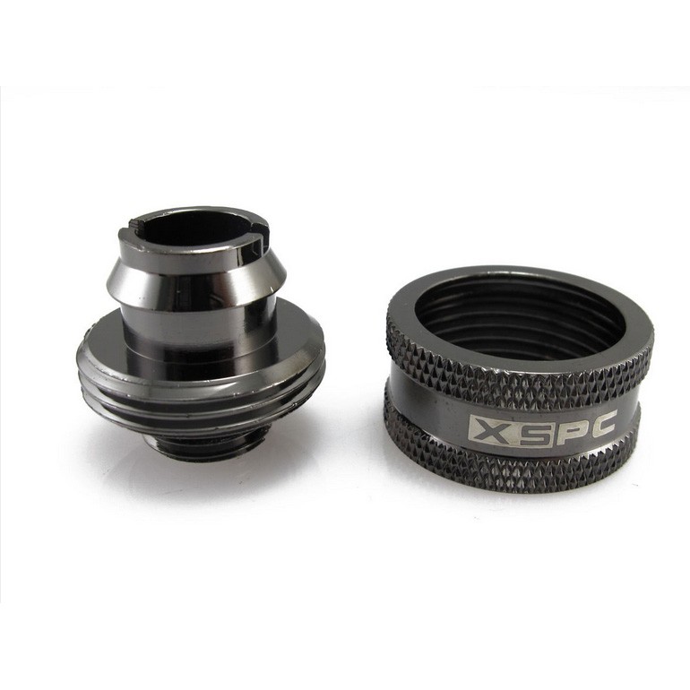 XSPC G1/4″ Compression Fitting 1/2″ ID 3/4″ OD 19/13mm V2 Pack of 8 Black Chrome