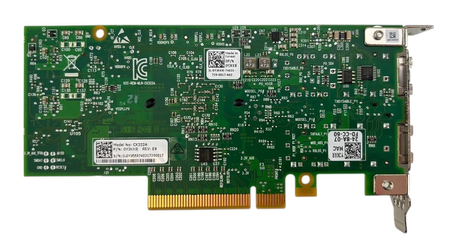 Dell Mellanox ConnectX-3 CX322A 2-Port 10Gbps PCIe Network Adapter 0Y3KKR