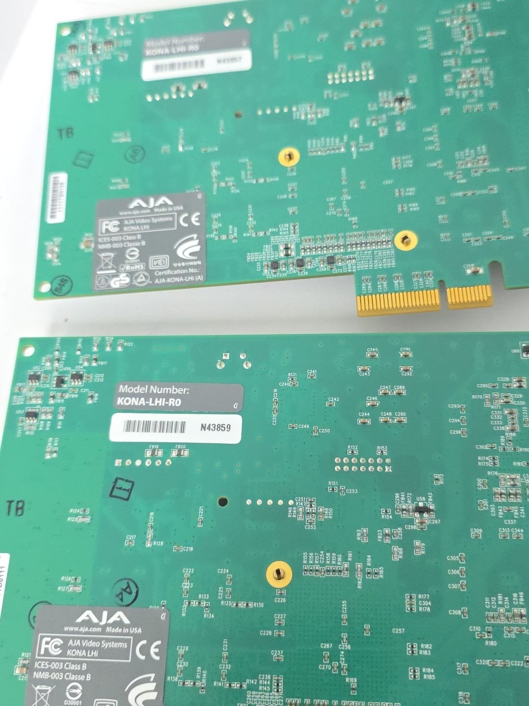 AJA KONA LHI+-R0 LHI Plus Video Audio I/O Capture PCIe Card ( 2 Pack)