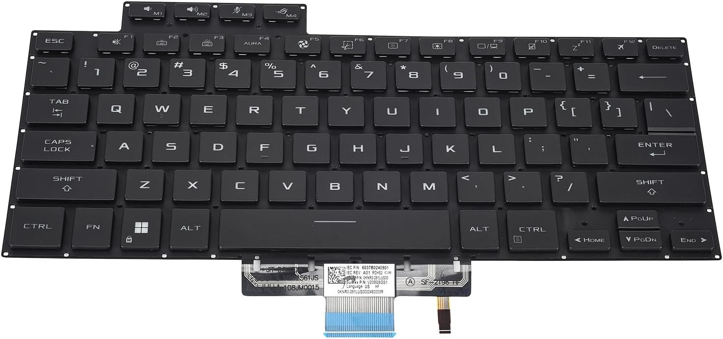 New Backlit Keyboard Black For Asus ROG Zephyrus G15 GA503 GA503QR G16 M16 GU603