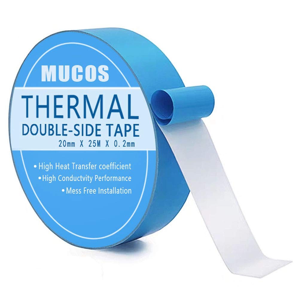 Thermal Tape, 20 mm x 25M x 0.2mm Double Side Adhesive Thermal Conductive Tap…