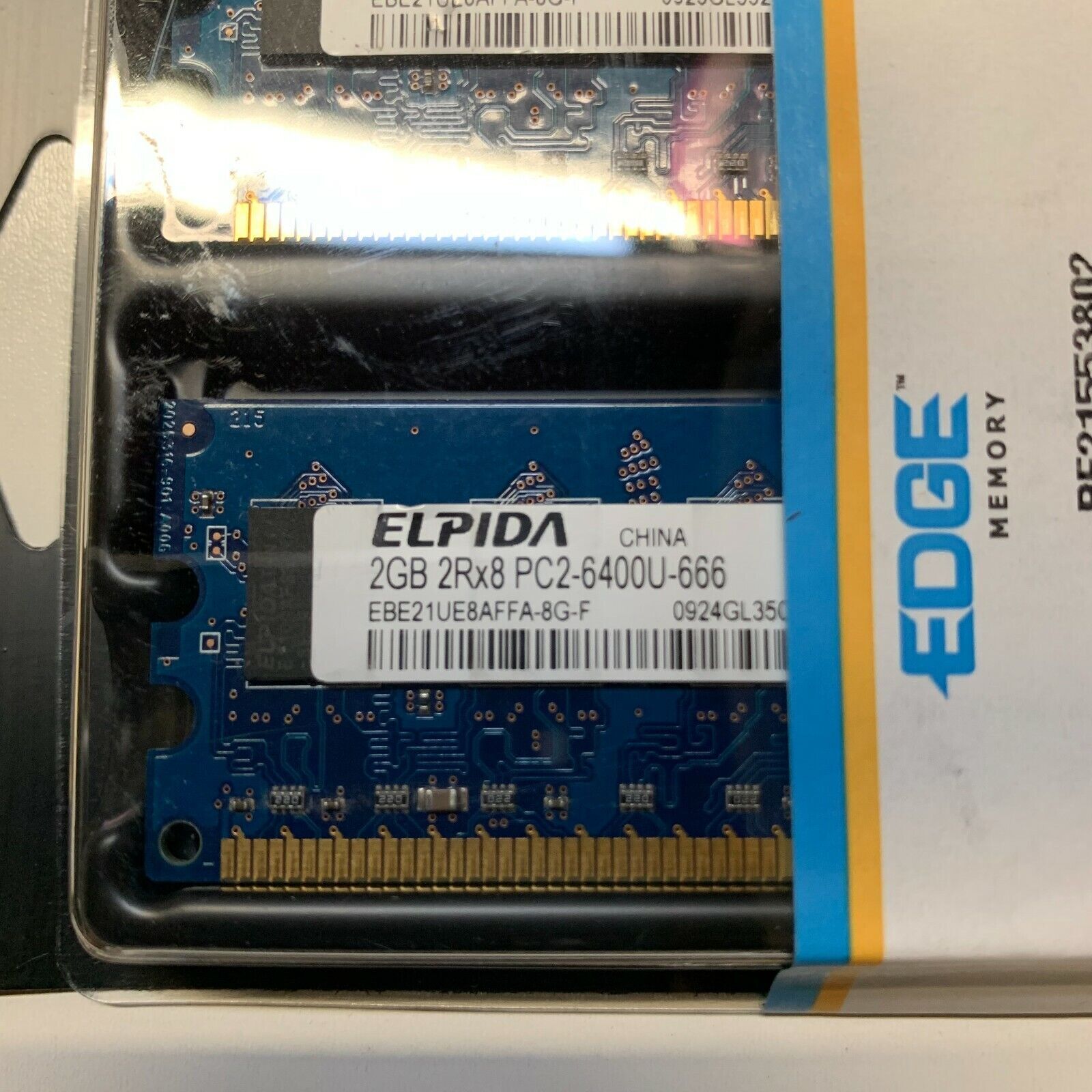 4 GB DDR2-800 PC2-6400 U 666-12 EDGE 2X2GB NONECC PC MEMORY MHZ 240 PIN