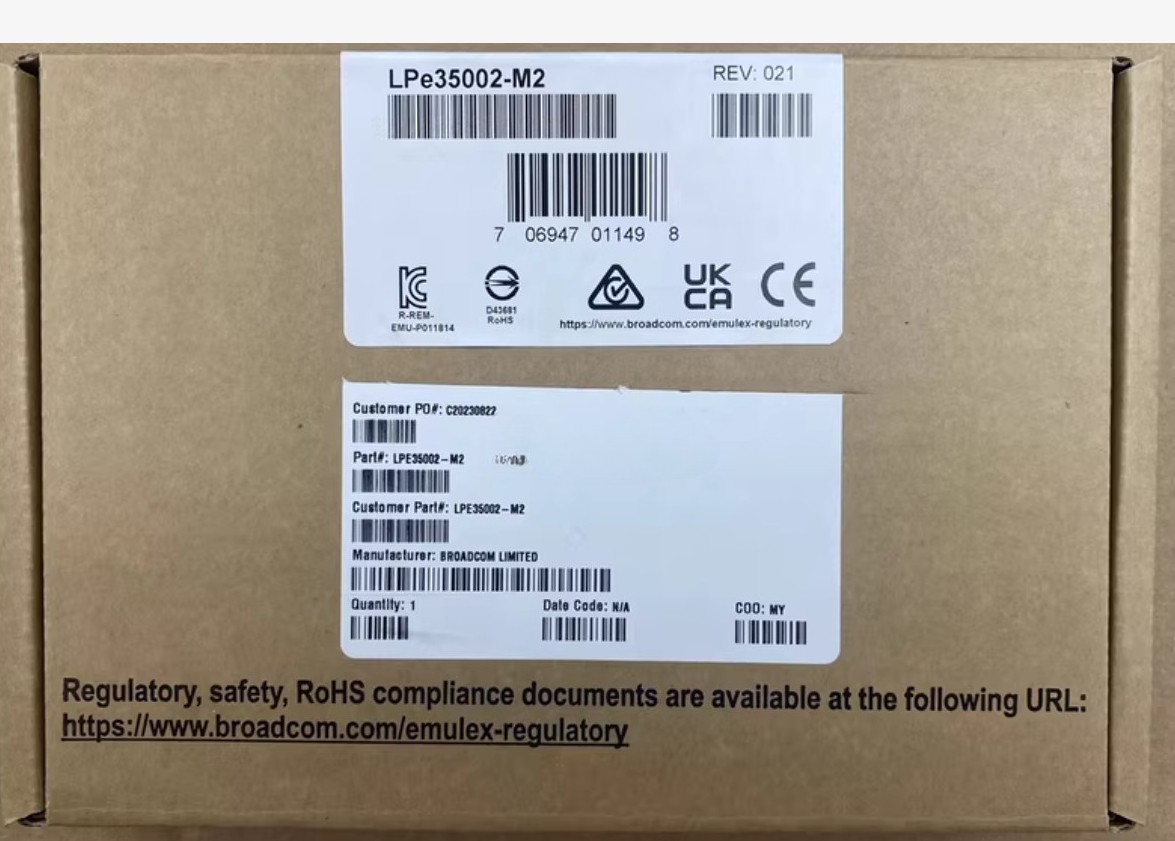 New Emulex LPE35002-M2 32Gb dual-port HBA Fibre channel card FC