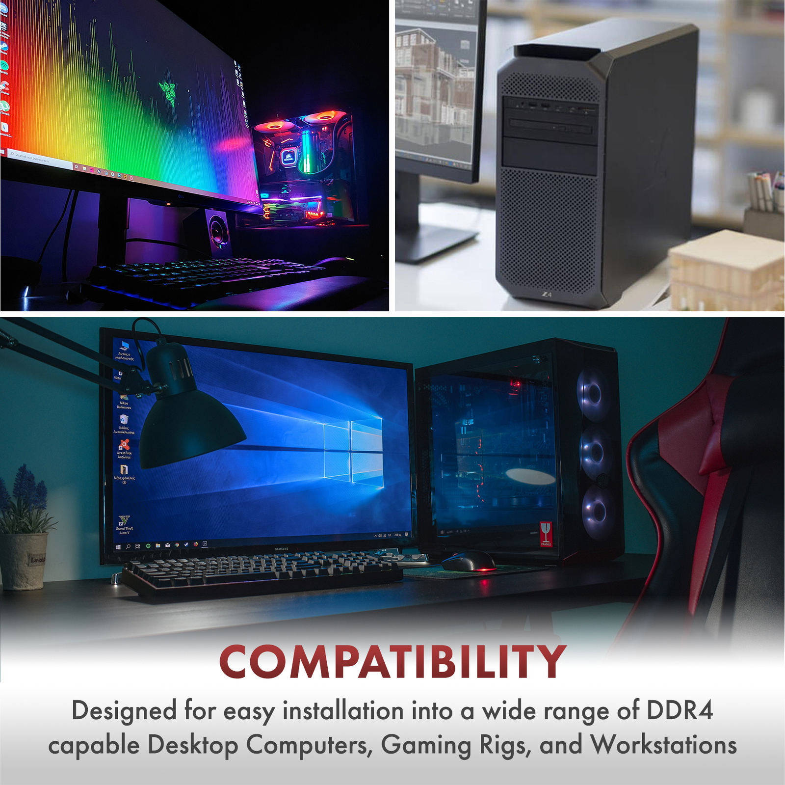 32GB 2x16GB DDR4-2666 GIGABYTE B450M DS3H GA-X99-UD4P GA-AB350-Gaming Memory RAM