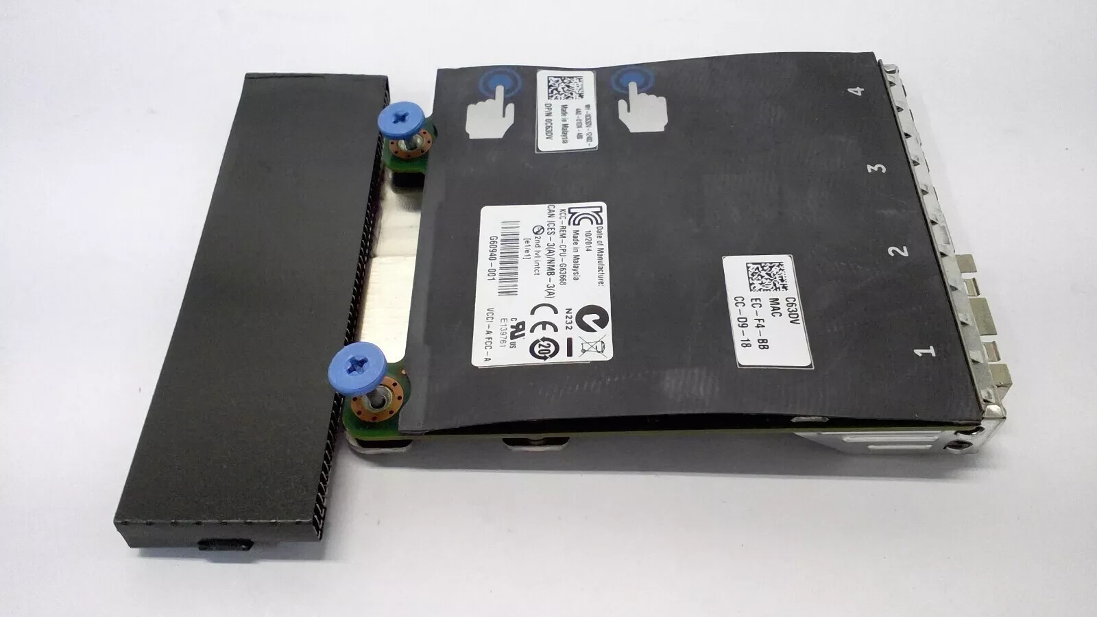 Dell 0C63DV Quad Port 2x 10Gbe SFP 2x 1Gb I350 Network Daughter Card X520-DA2