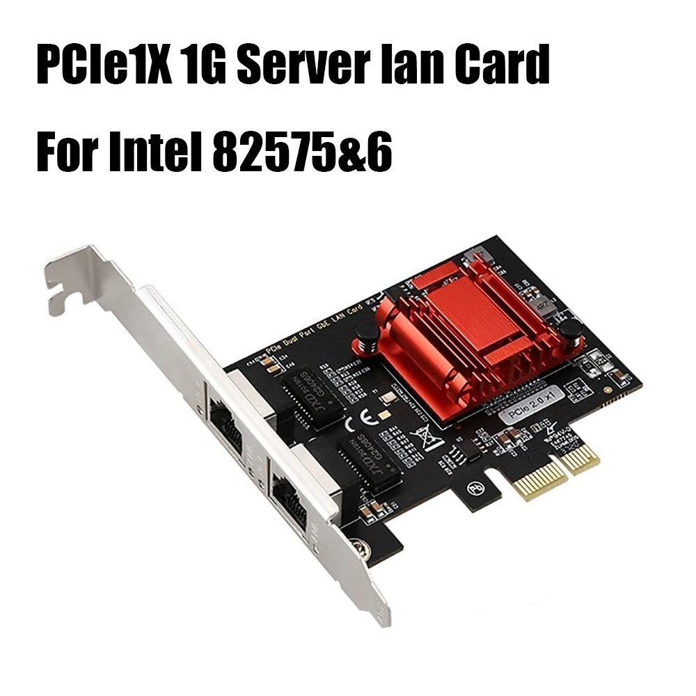 Intel 82575&6 PCIe1X 1G Dual RJ45 Port Ethernet Server Adapter lan Network Card
