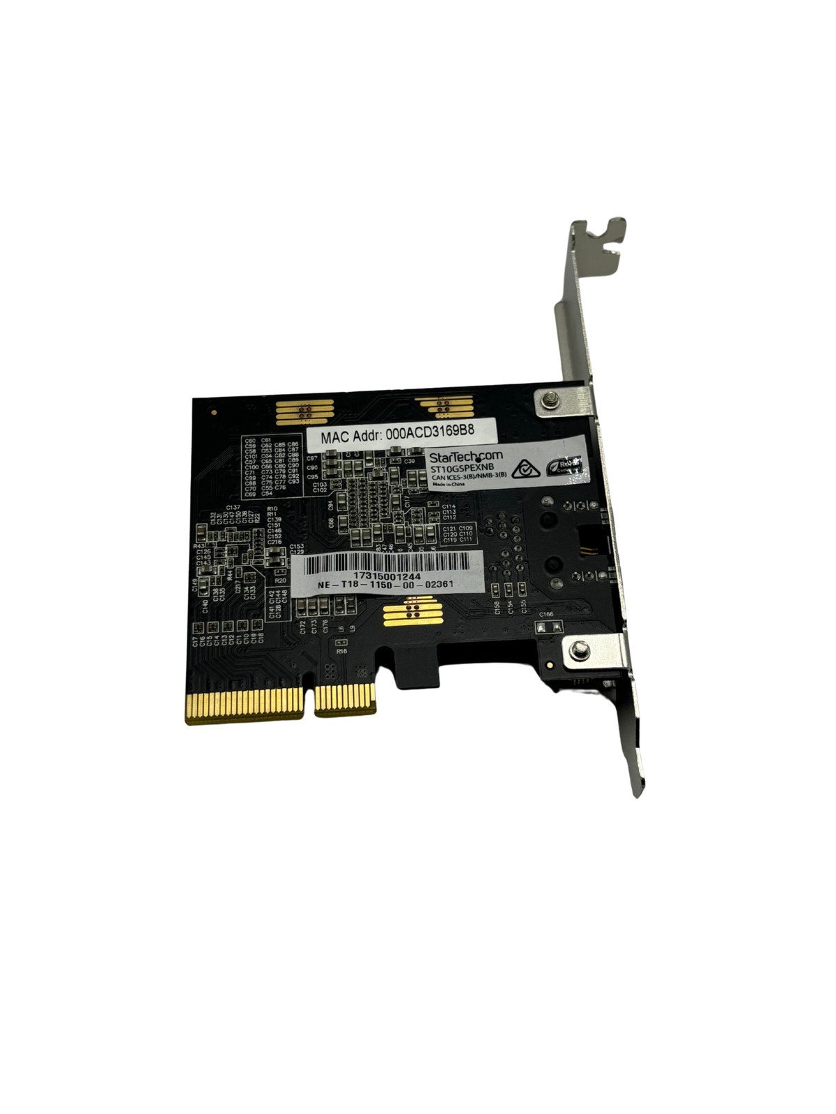 StarTech ST10GSPEXNB 10GB Single Port RJ45 PCI NIC Full Height Bracket
