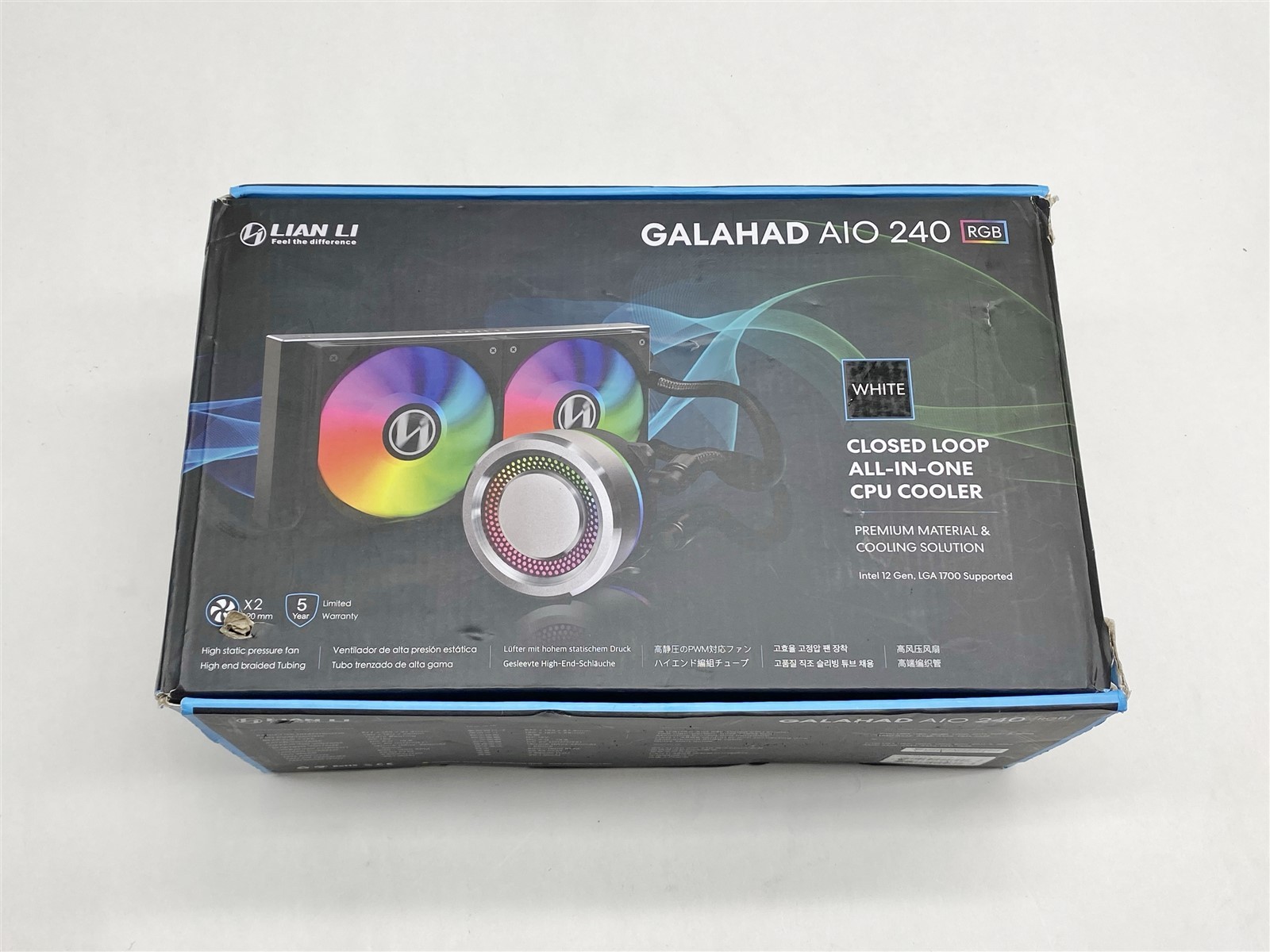 Lian Li Galahad AIO 240 RGB Liquid CPU Cooler White GA-240A New open box