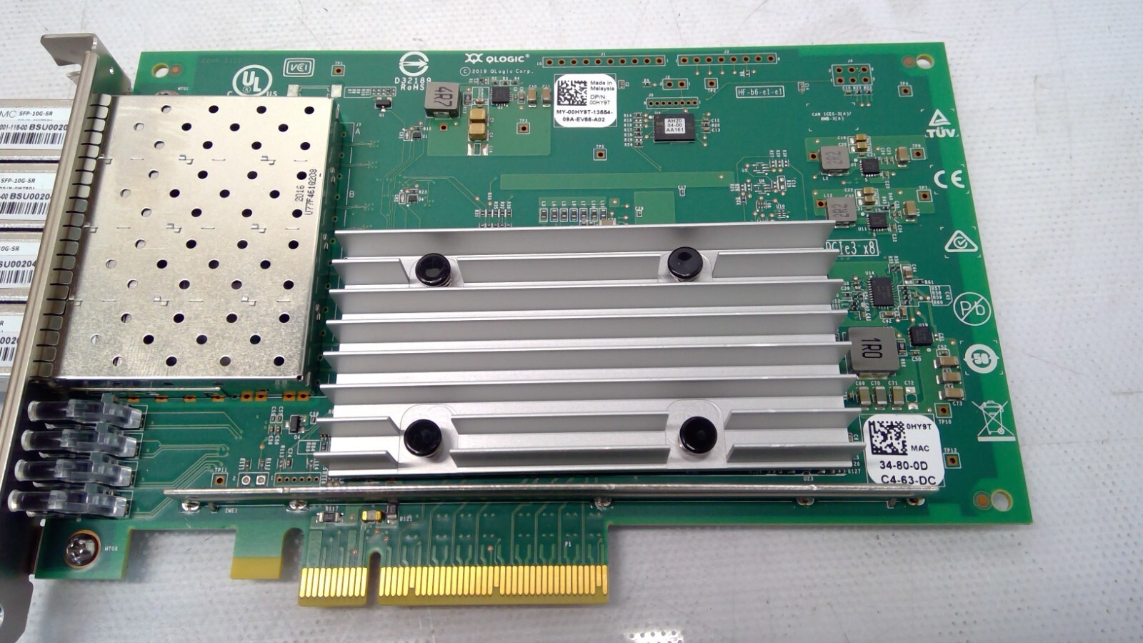 Dell QL41164HFCU-DE Quad-Port 10GbE W/4SFP PCIe Network Adapter Dell P/N: 00HY9T