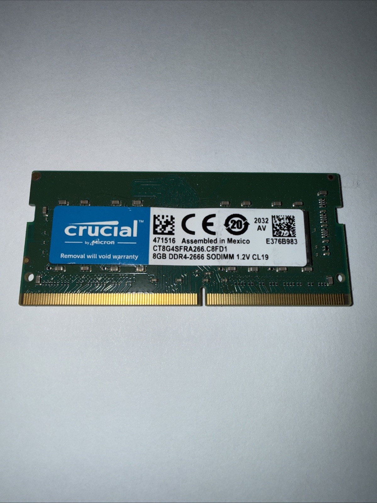 Crucial SODIMM 8GB (1x8GB) RAM DDR4 2666MHz CT8G4SFRA266