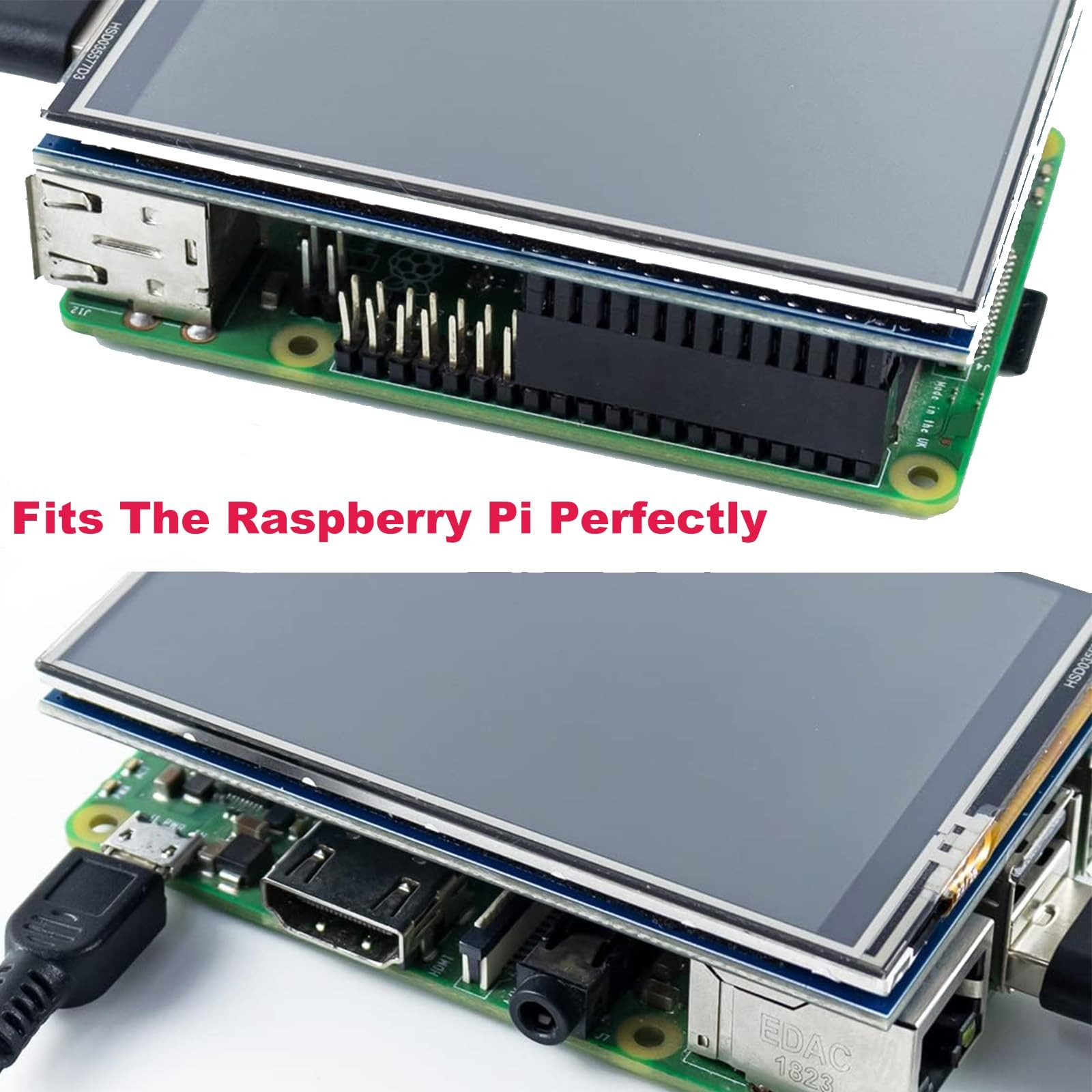3.5 Inch 480×320 Touch Screen TFT LCD SPI Display Panel for Raspberry Pi 5, P…