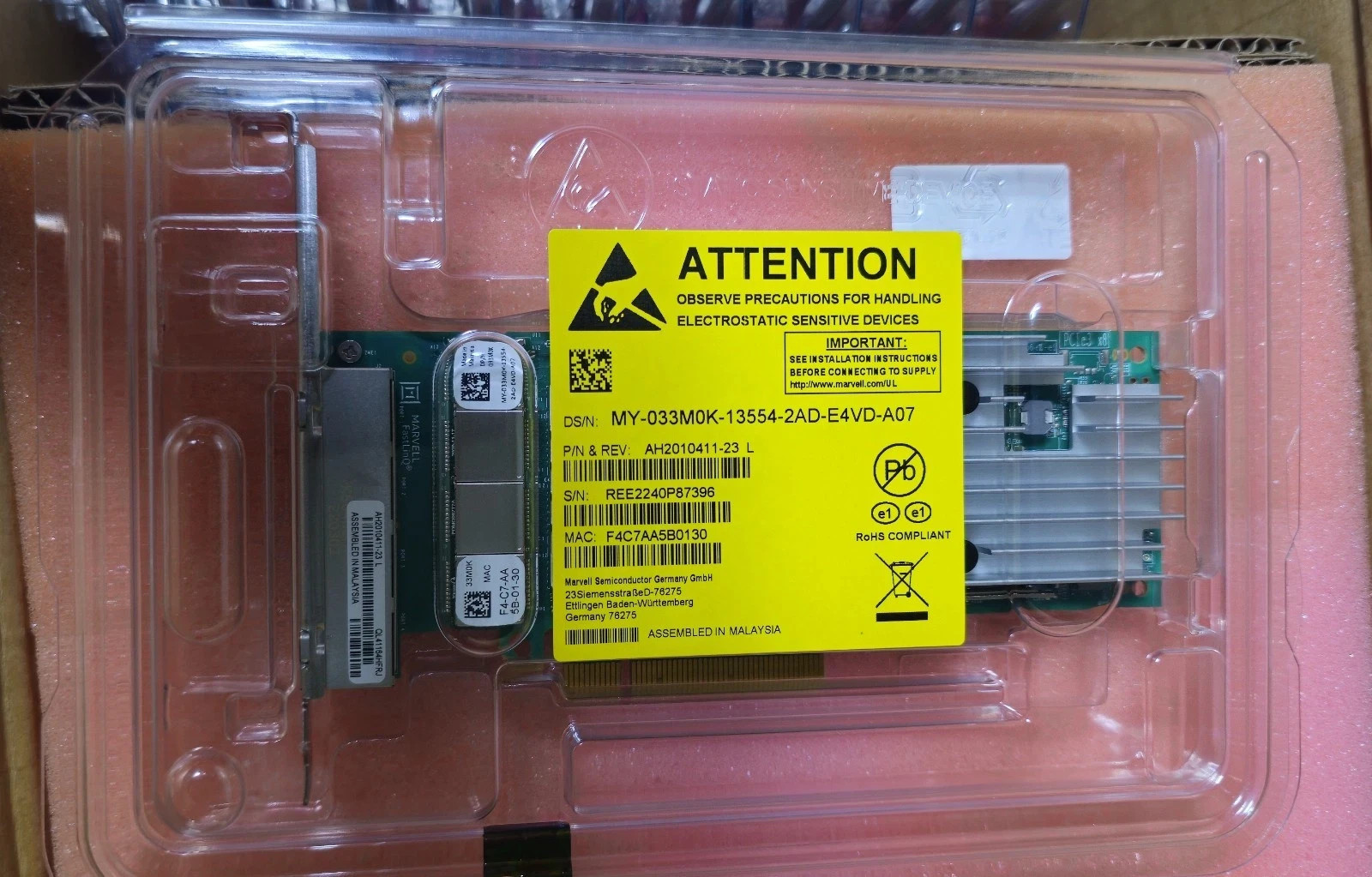 Dell Dell QLogic QL41164HFRJ Quad Port 10GbE RJ-45 10GBase-T NIC Cards