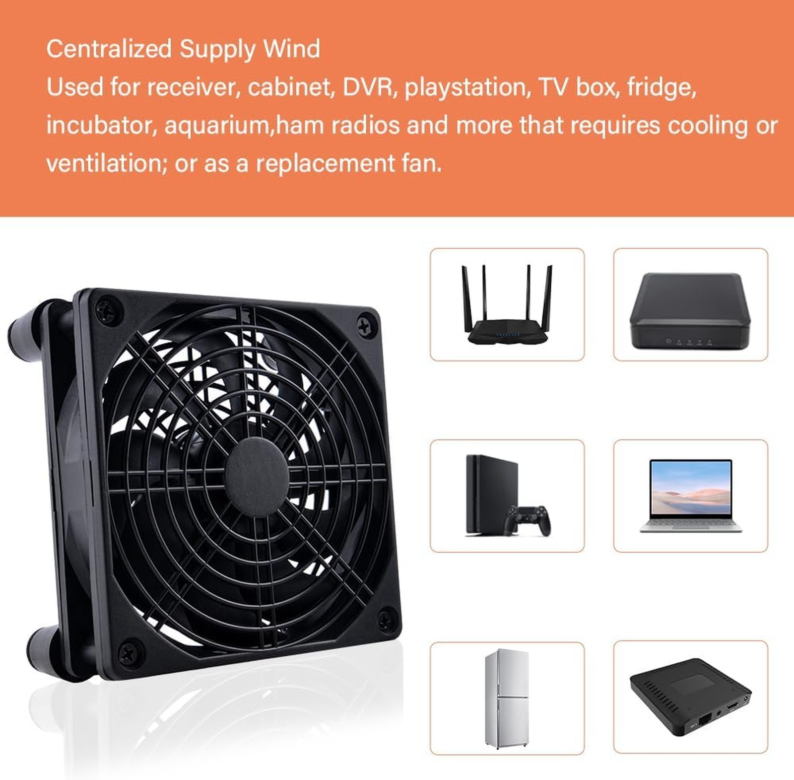 120mm USB Powered Cooler Fan with L M H Speed Controller for Router Modem TV Box