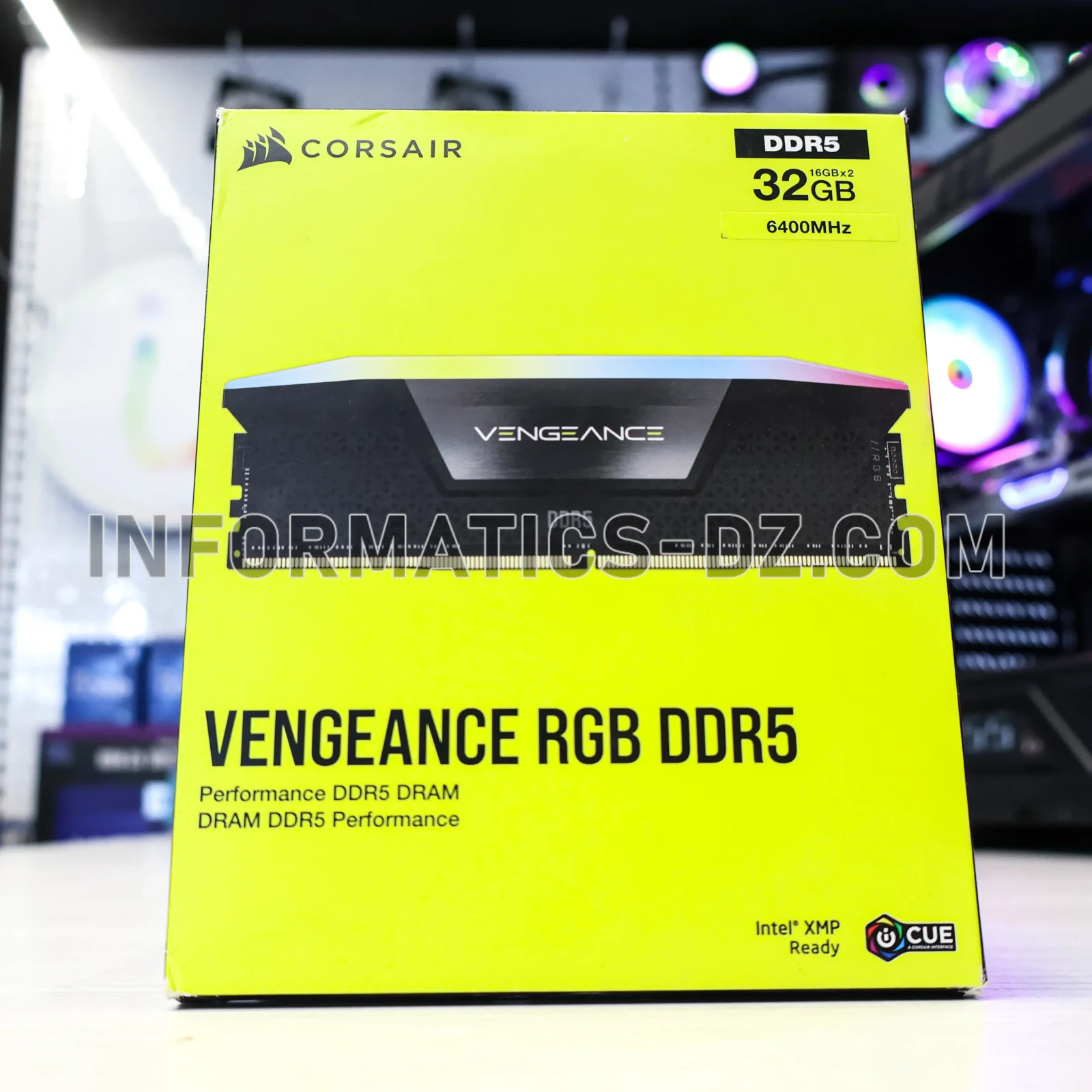 VENGEANCE® RGB 32GB (2x16GB) DDR5 DRAM Up To 6400MT/s CL36 Memory Kit — Black