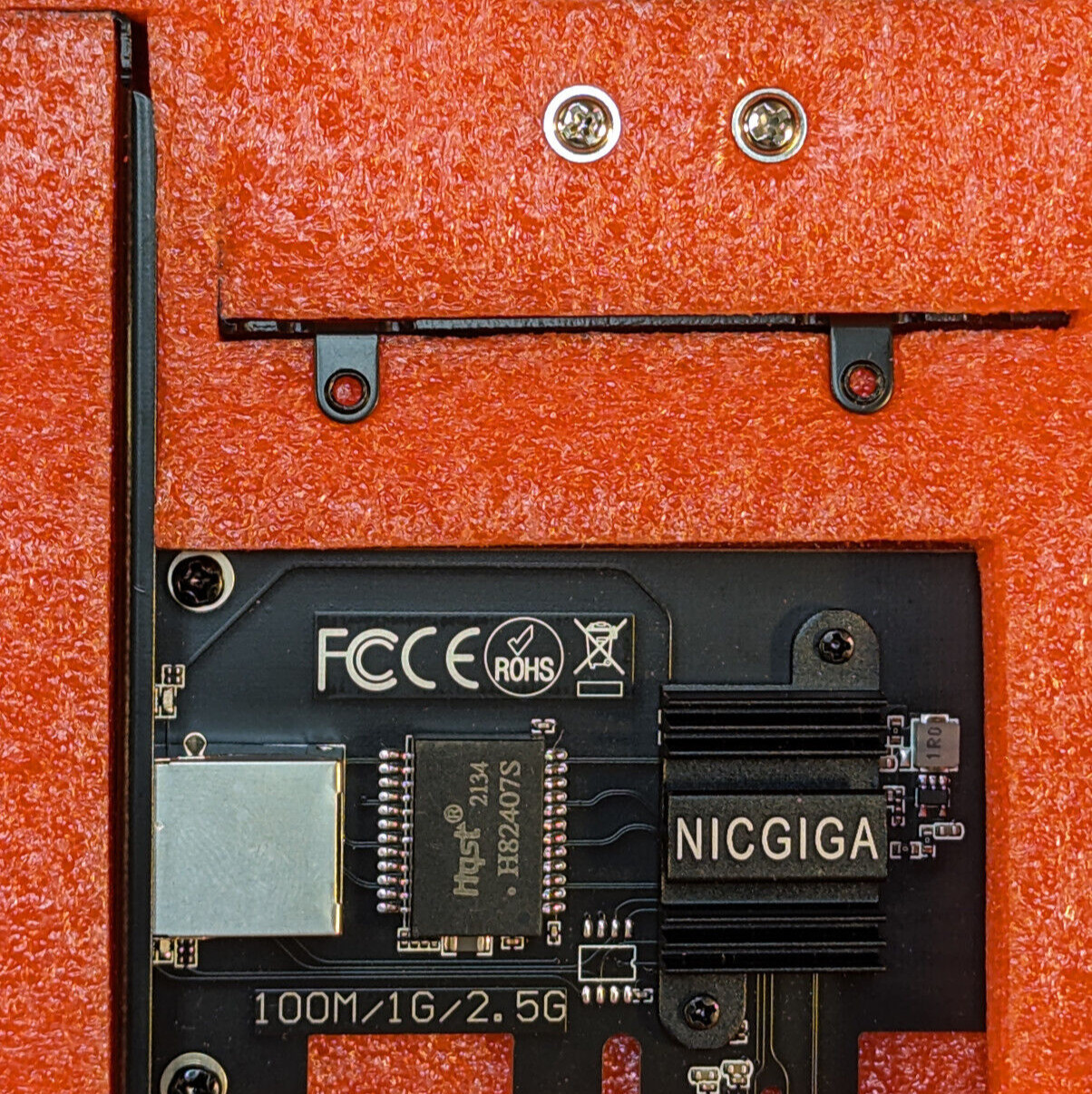 NICGIGA NIC-2.5G PCI-e Gigabit ethernet card. high and low profile.