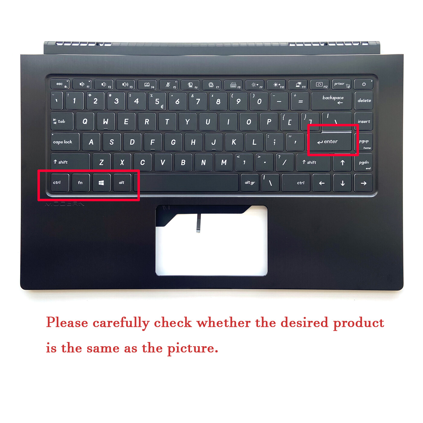 New for MSI Modern 15 MS-1551 15.6in Upper Case Palmrest Keyboard Cover Black US