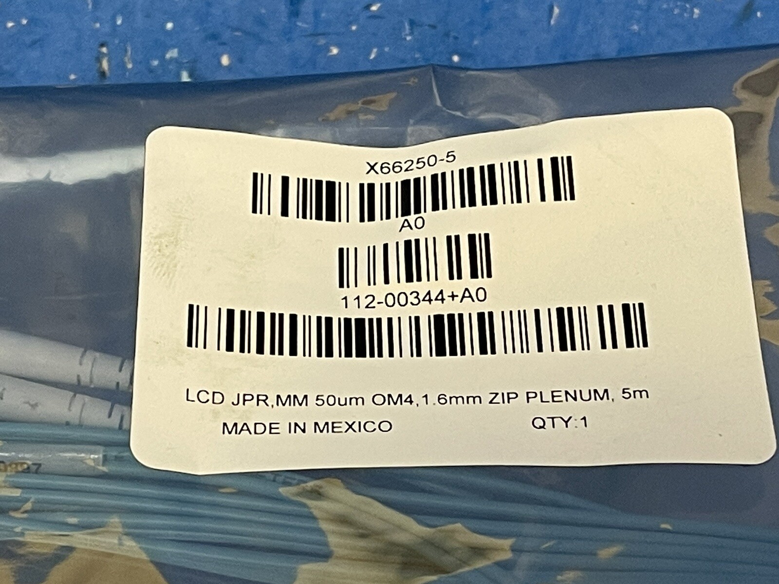 “LOT OF 5″X66250-5 NetApp 1.6m OM4 LC-LC Fiber Optic Network Cable 112-00344+A0