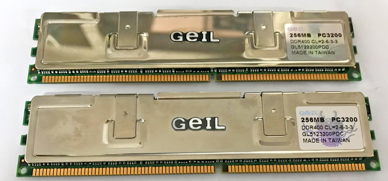 GeIL 512MB (2x256MB) DDR1 GL5123200PDC PC3200 DDR400 #R2887