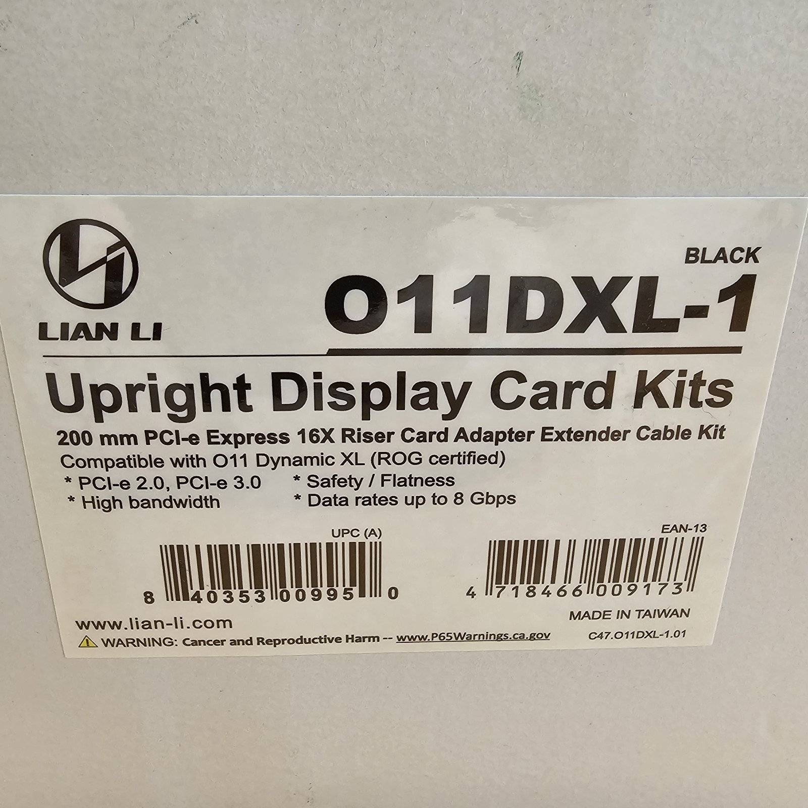 Lian Li 011DXL-1-PCle Vertical GPU Bracket Kit (Open Box Never Used)