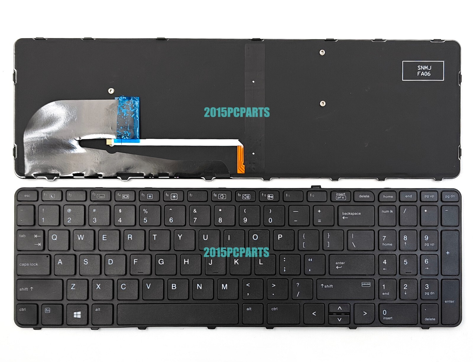 HP Zbook 15u G3 G4 EliteBook 850 G3 G4 755 G3 G4 Keyboard Backlit US No Pointer