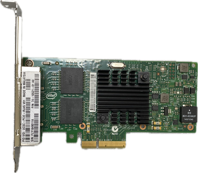 Intel 74-10521-01 UCSC PCIe IRJ45 V01 4 Port Network Adapter