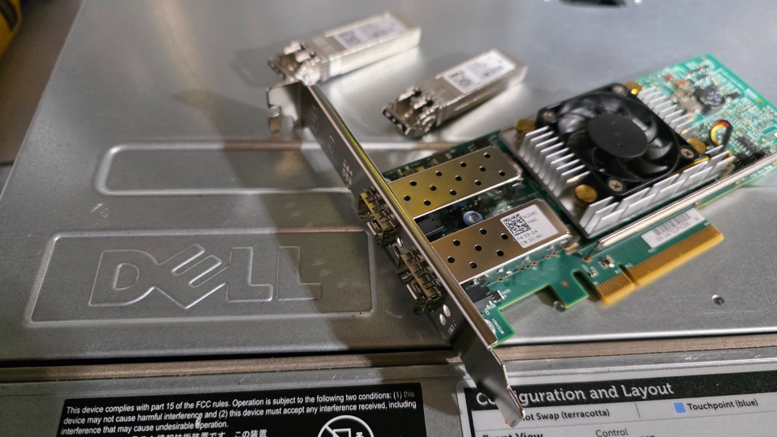 Dell Broadcom 57810S 2x10Gb SFP PCIe w Full Height Bracket & SFPs N20KJ 0N20KJ