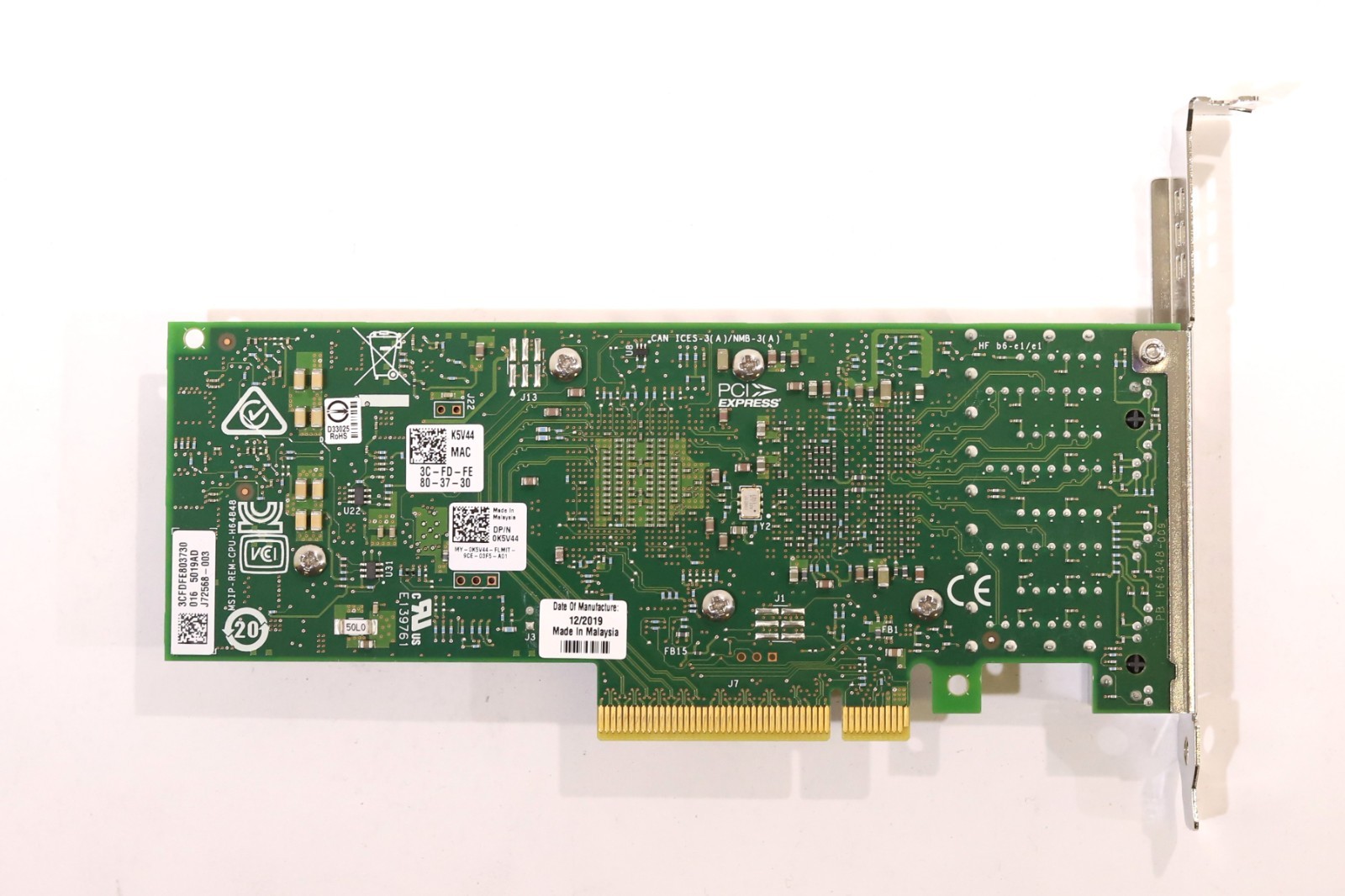 Dell X710-T4 Quad-Port 10GbE PCIe x8 Network Adapter Dell P/N: 0K5V44 Tested