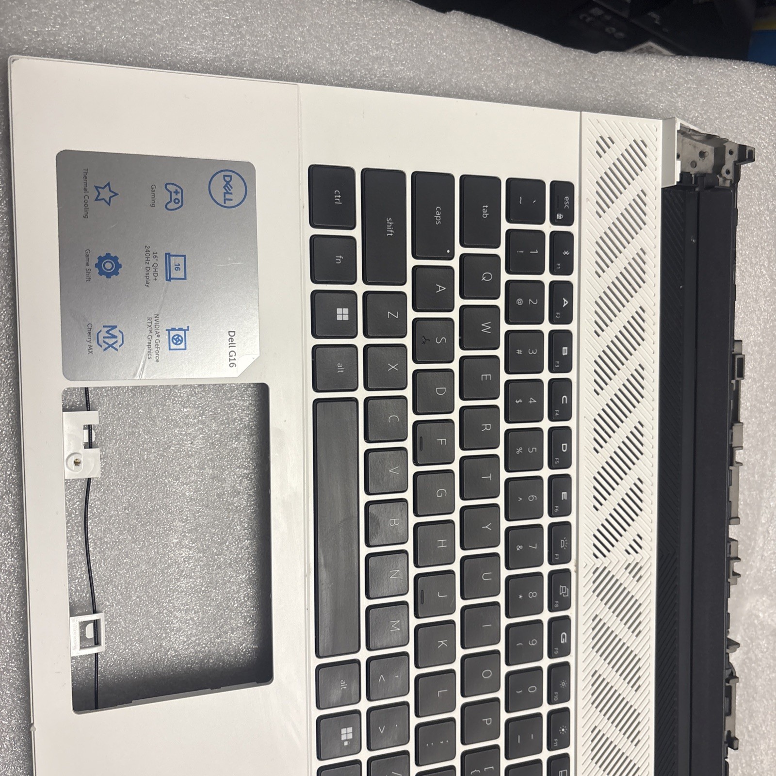 Dell G16 7630 7635 Palmrest W/ Backlit US Keyboard White – 7XTGH 07XTGH M72