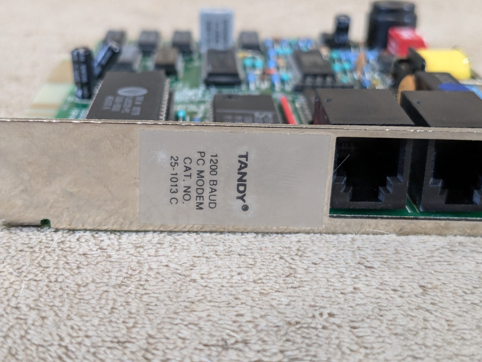 Tandy Computer ISA Card Internal PC Modem 1200 Baud Board 25-1013 C