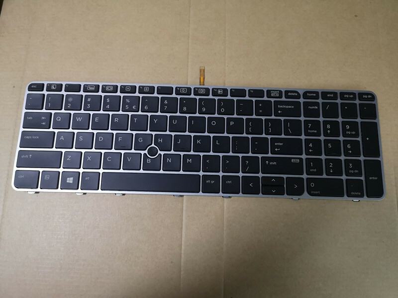 US Keyboard for HP EliteBook 755 G3 850 G3 850 G4 ZBook 15u G3 G4 Backlit silver