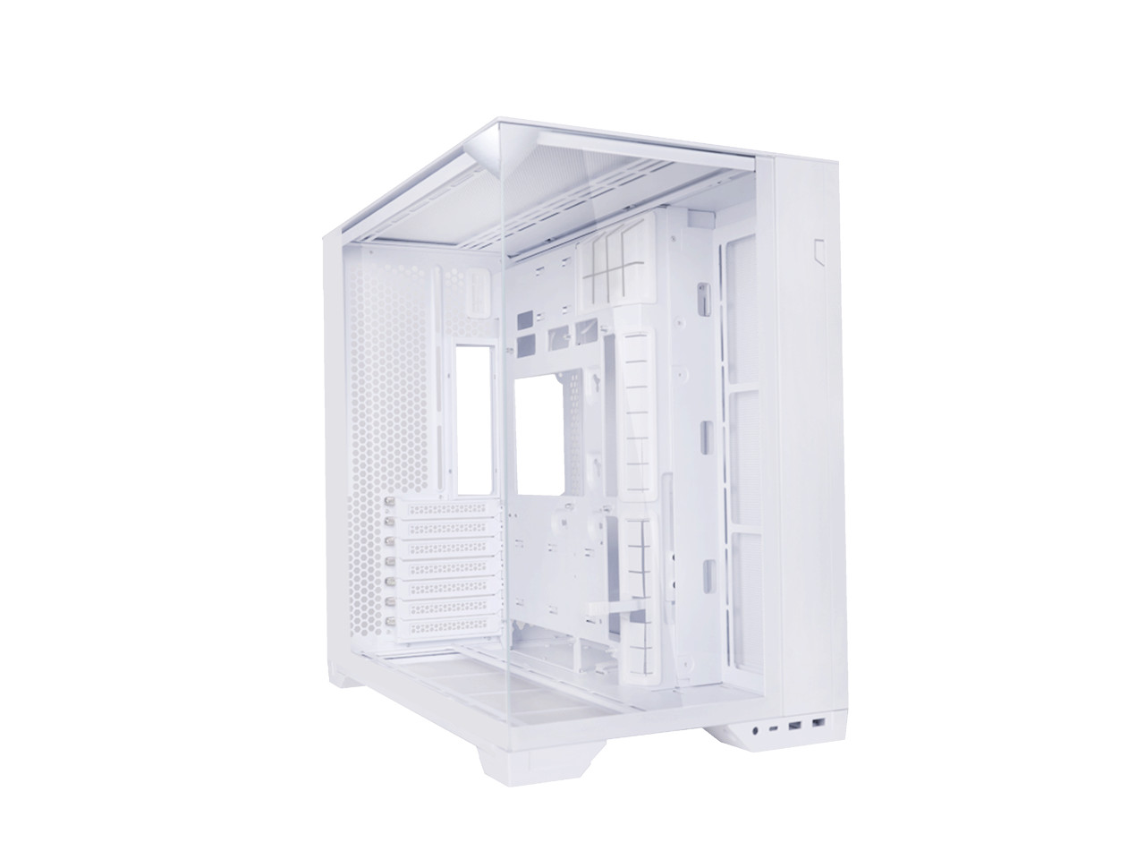 LIAN LI O11 vision compact white color Aluminum / Steel / Tempered Glass ATX Mid