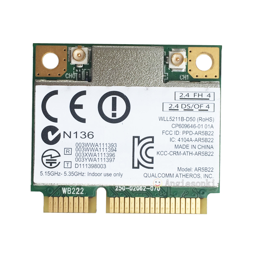 Atheros AR9462 AR5B22 Mini PCI-E WiFi WLAN Card BT 4.0 802.11N 2.4 5GHz
