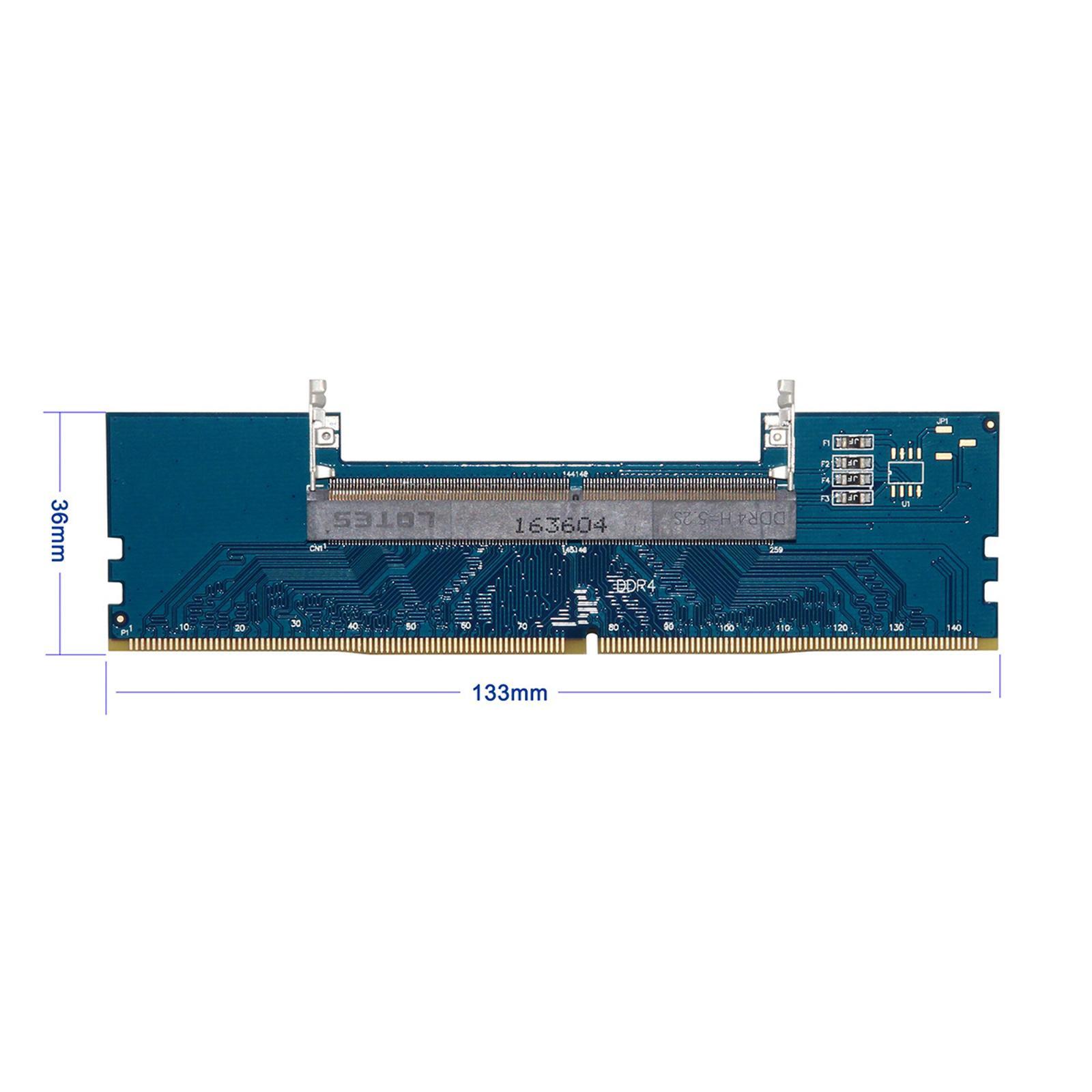 2Pcs Laptop DDR4 RAM to Desktop Adapter Card Memory Tester SO DIMM to DDR4 US