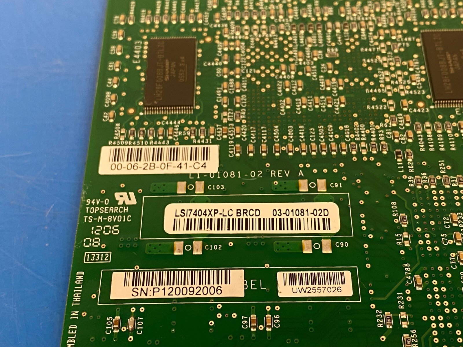 LSI LSI7404XP-LC 4-Port PCI-X 4Gb/s 4G Fiber Channel FC Card