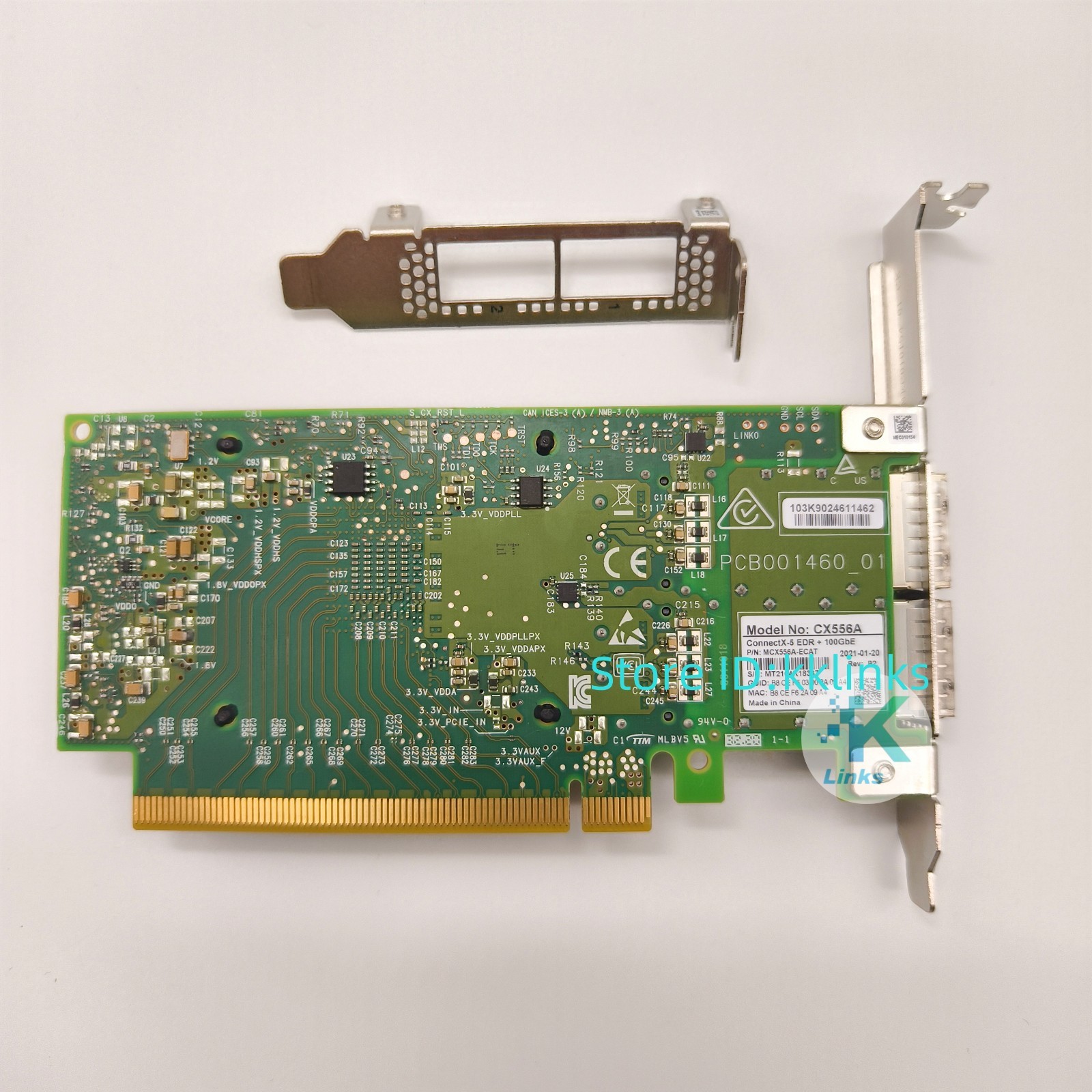 Mellanox MCX556A-ECAT ConnectX-5 CX556A VPI 100G EDR IB Dual-Port QSFP28 Adapter