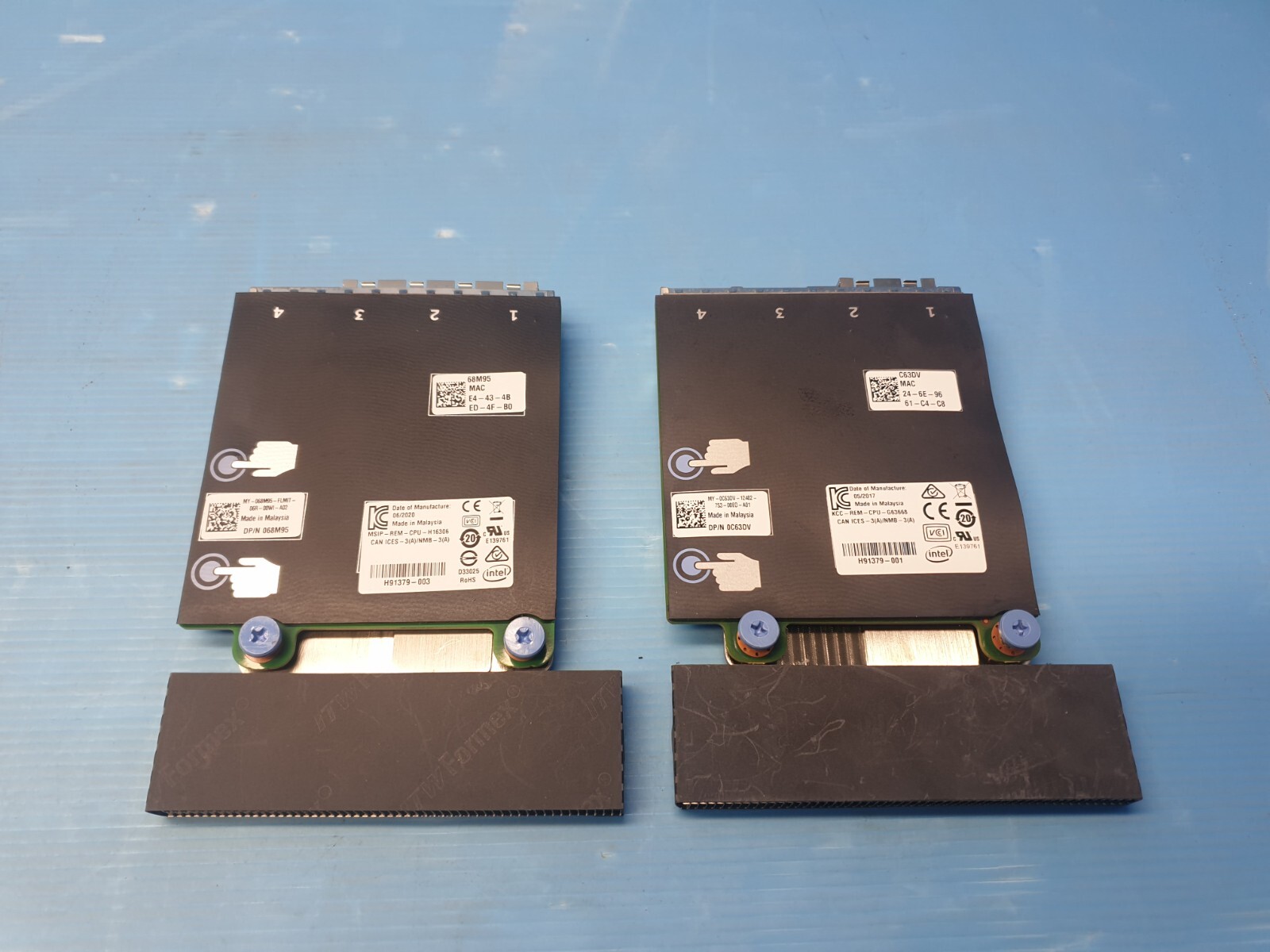 Dell 1x 068M95 1x 0C63DV Quad-Port 10GB SFP+ Network Daughter Card Lot of 2