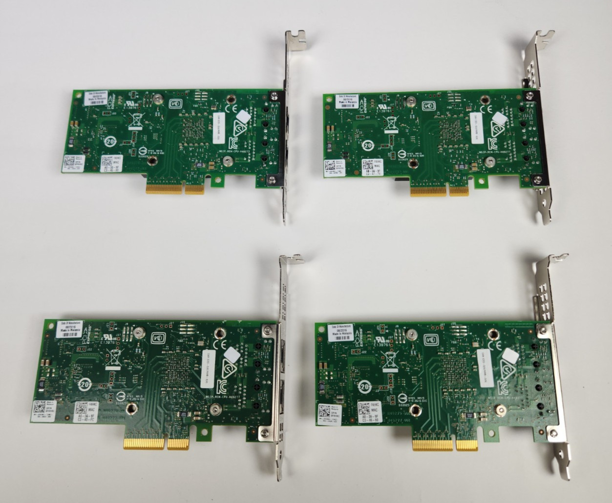 Dell Intel X550-T2 Dual / 2 Port 10Gbase-T RJ45 PCIe NIC Full-Height FH FKHKC