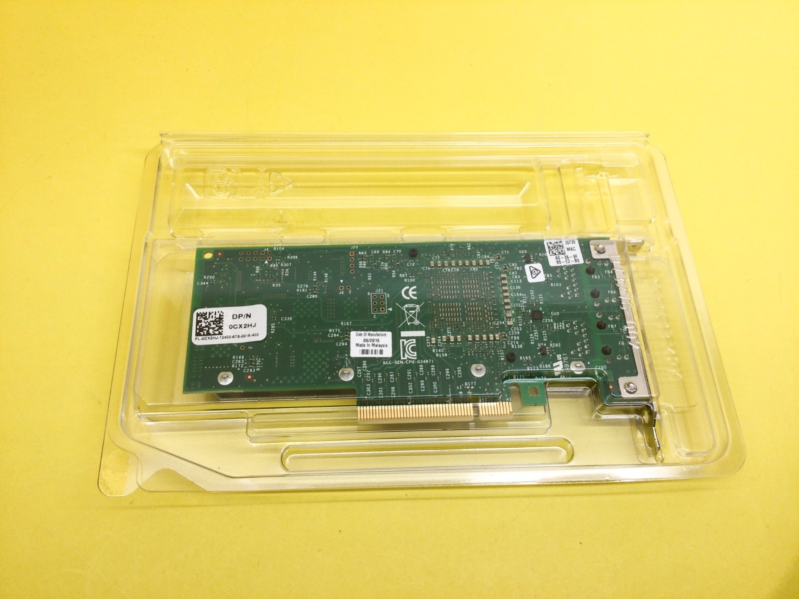 X540T2-DELL CONVERGED DUAL PORT NETWORK ADAPTER 3DFV8 K7H46 low bracket only