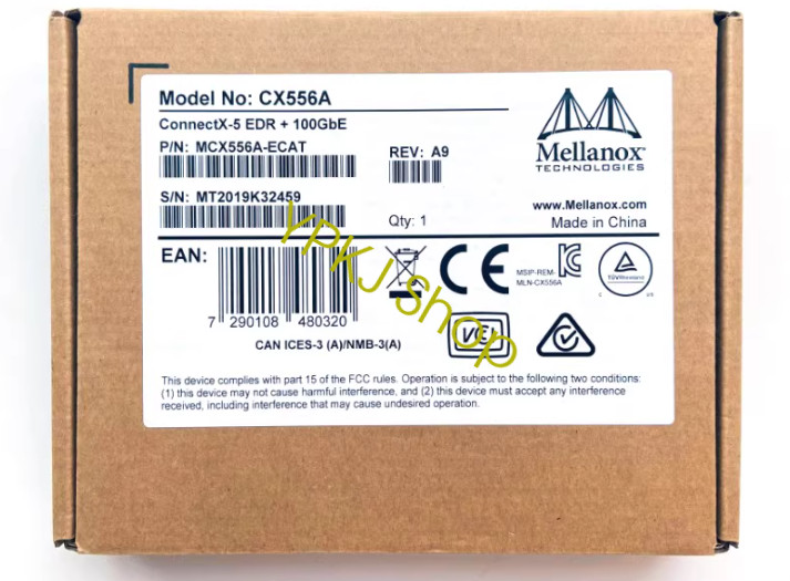 1PCS NEW Mellanox MCX556A-ECAT 100GbE network card Shipping ViaDHL/Fedex/UPS