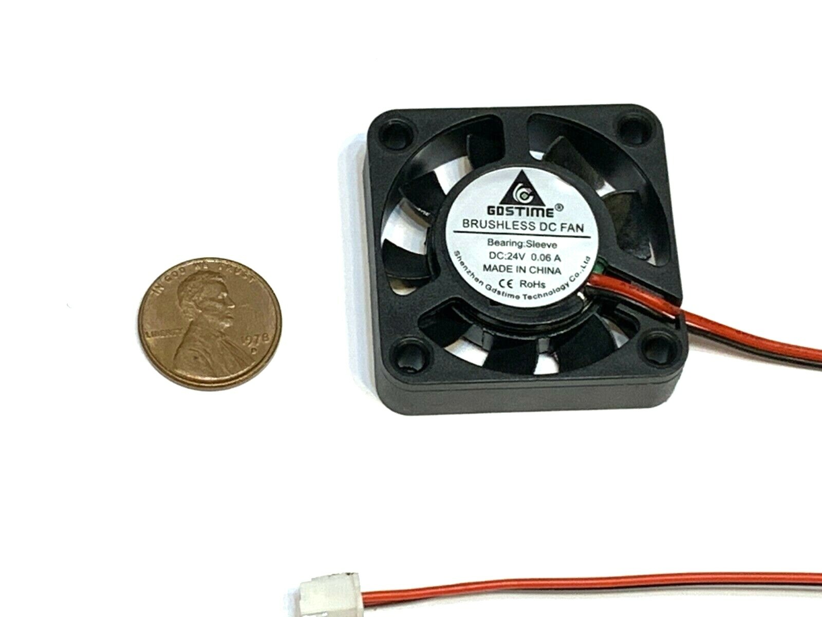 4 Pieces Fan Gdstime 40mm 4cm 2 wire 3d printer blower 24v wire computer b20