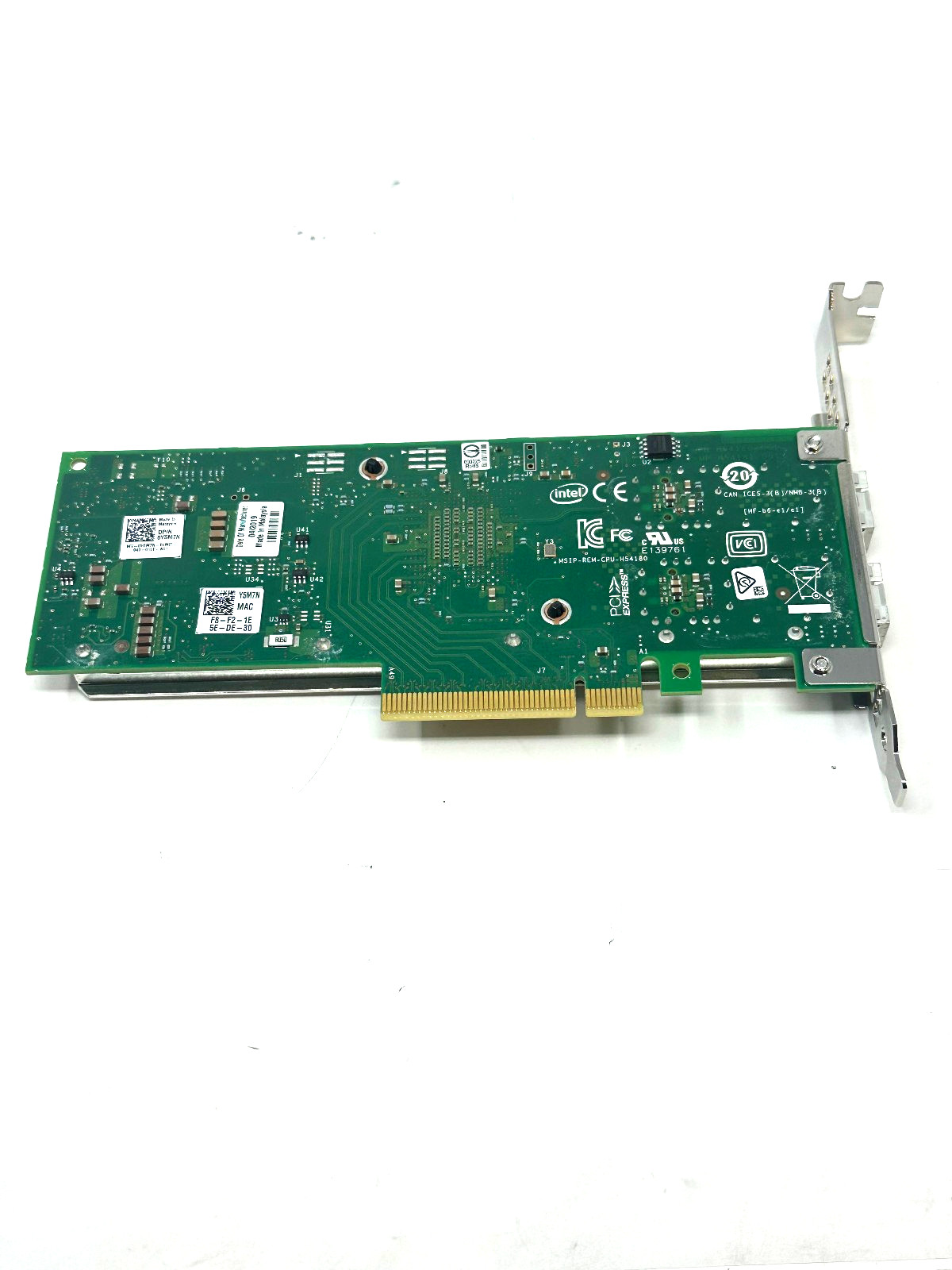 Dell Y5M7N 10Gbps Dual Port SFP+ PCIe Network Adapter Intel X710-DA2 Full Height