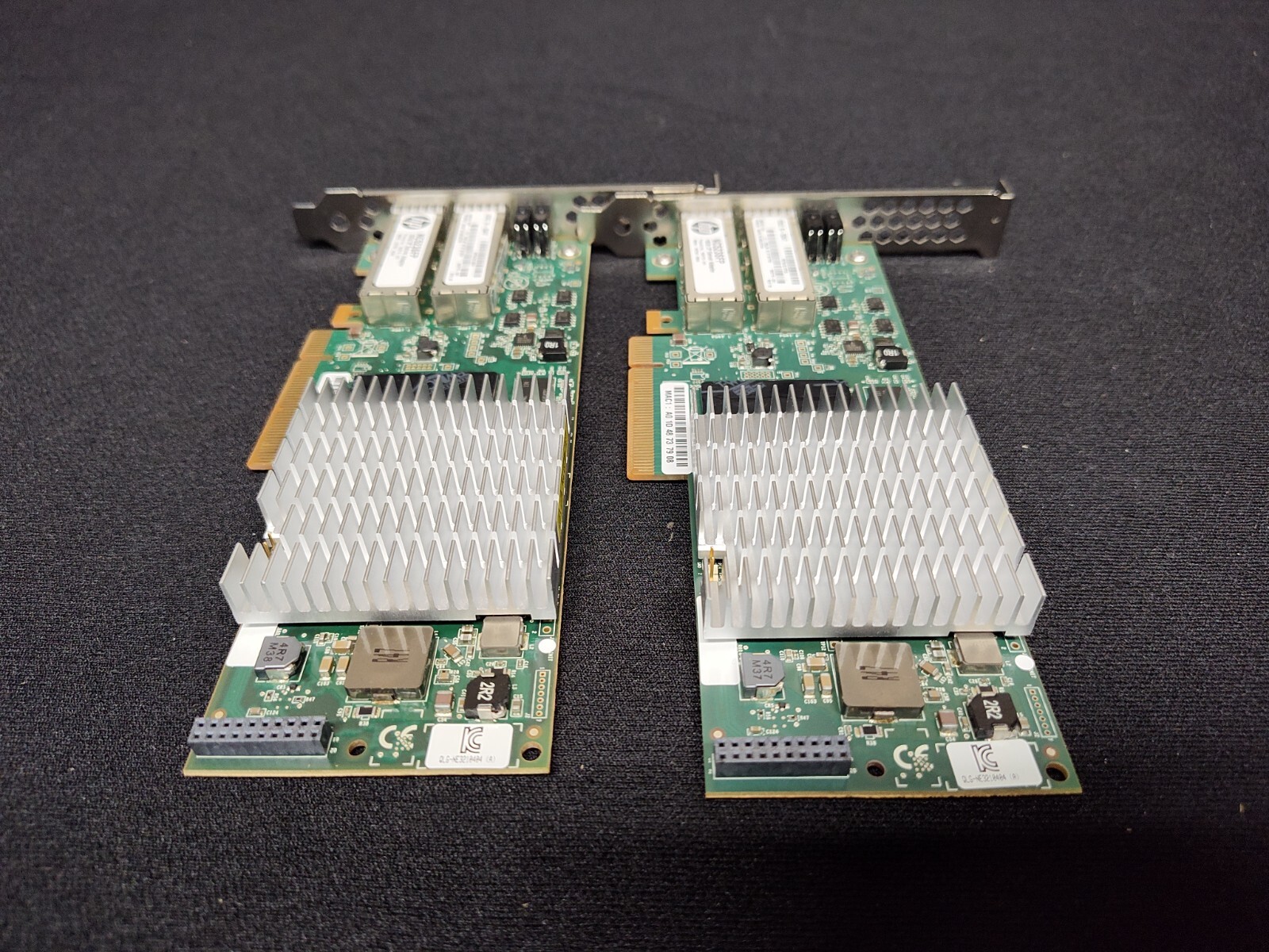 Lot of 2 HP NC523SFP QLE3242-HP 10GB Dual Port Server Adapters