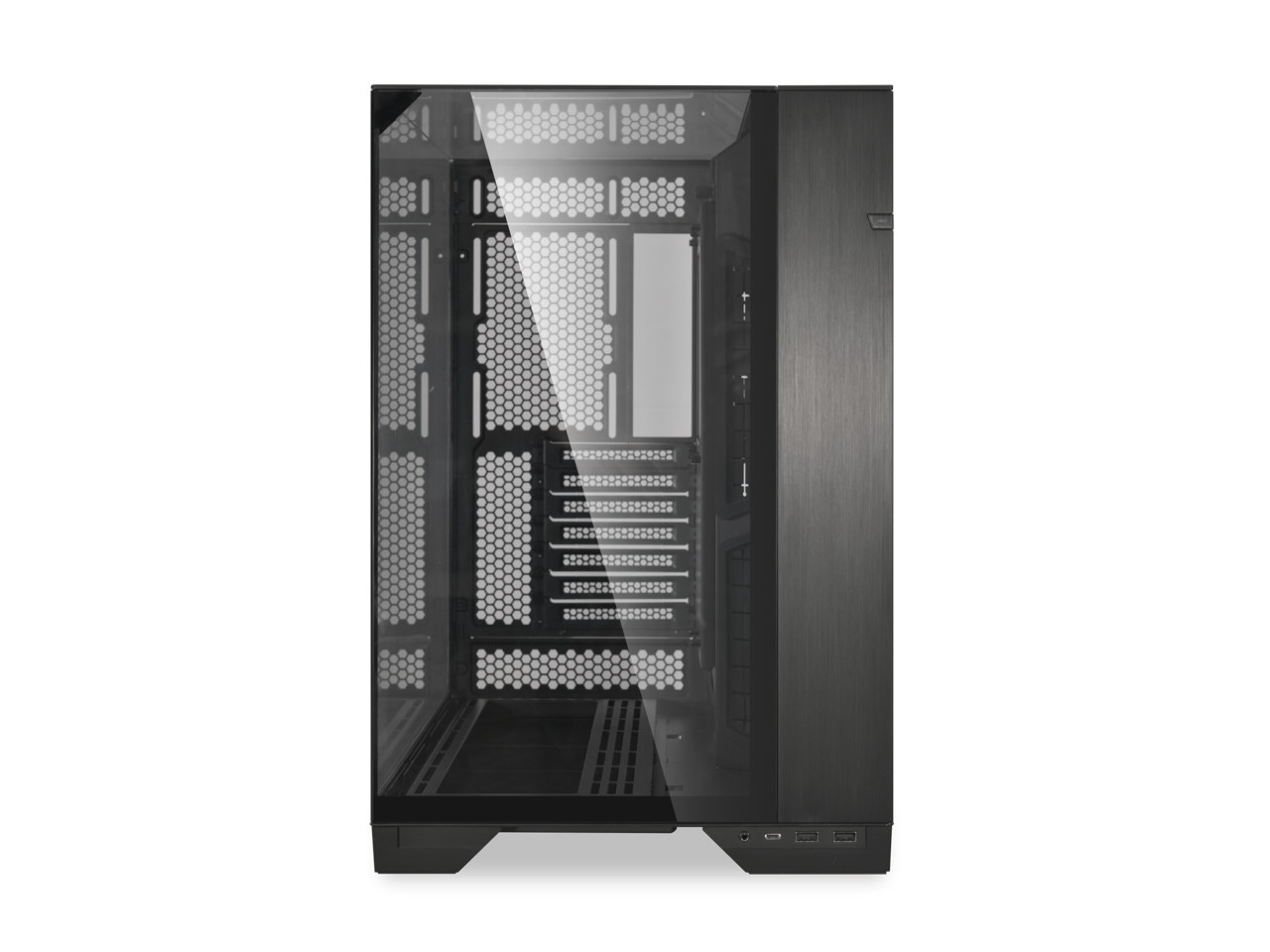 LIAN LI O11 Vision Black Aluminum/Steel/Tempered Glass ATX Mid Tower PC Case